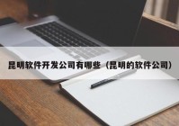 昆明软件开发公司有哪些（昆明的软件公司）